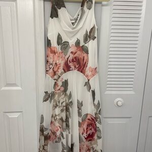 Robbie Bee White and Rose Dress